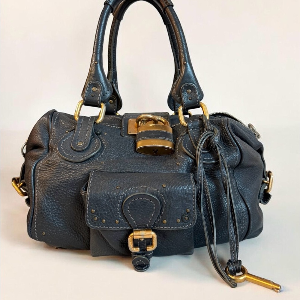 Chloé Paddington Navy Grey Camera Bag